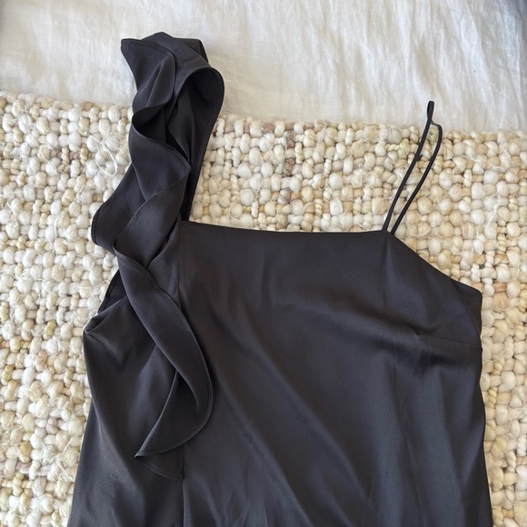 Mango One-Shoulder Ruffle Mini Dress - Picture 4 of 5